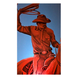Cowboy Painting Red