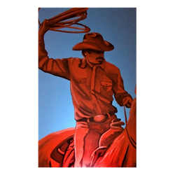 Cowboy Painting Red