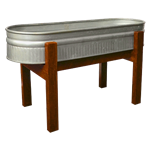 Galvanized Tub on Stand