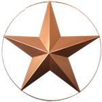 Bronze Metal Star