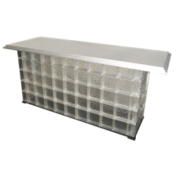 8' Glass Block Lighted Buffet Table