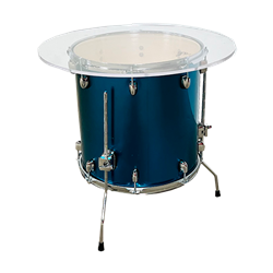 Drum End Table Blue