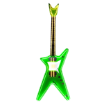 Oversized Green Neon Guitar
