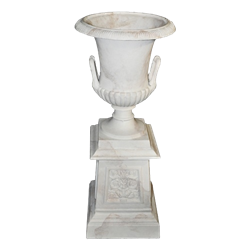 Tall Faux Marble Urn