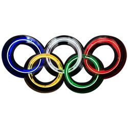 Neon Olympic Rings