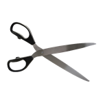 Oversized Scissors - Silver/Black Handle
