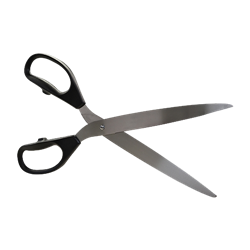 Oversized Scissors - Silver/Black Handle