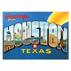 Oversized Houston Postcard