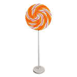 Orange and Pink Swirl Lollipop Giant Candy