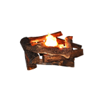 Faux Fire with Logs