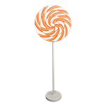 Orange and Red Orange Swirl Lollipop Giant Candy
