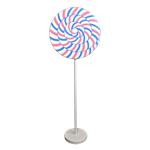 Blue and Pink Swirl Lollipop Giant Candy