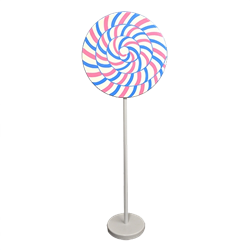 Blue and Pink Swirl Lollipop Giant Candy