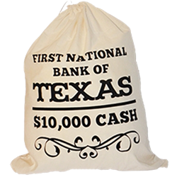 First National Bank of Texas Cash Bag