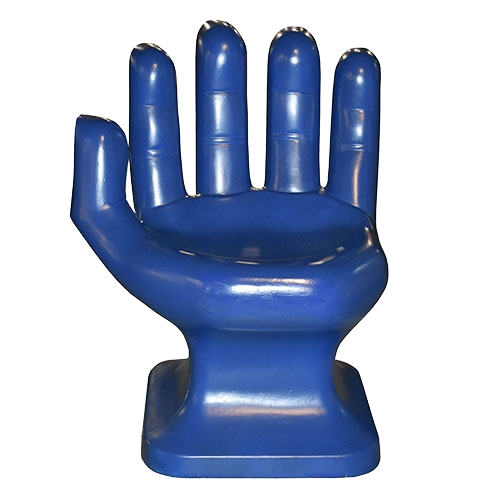 blue hand chair