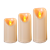 Set of (3) Ivory LED Pillar Candles