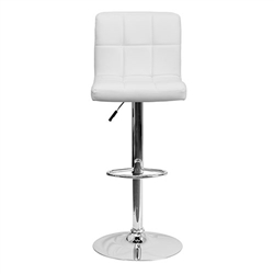 White Leather Bar Stool