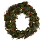 5' Pine Wreath with Pinecones