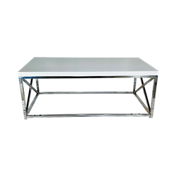White & Chrome Coffee Table
