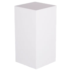 White Acrylic Pedestal 12" x 12" x 24"