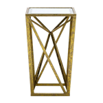 Gold Geometric End Table