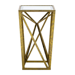 Gold Geometric End Table