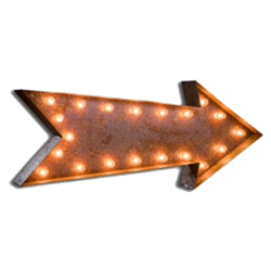 Vintage Arrow Marquee
