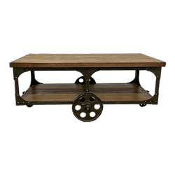 Iron Wheel Coffee Table