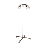 Steel Pipe Floor Lamp - 2 Bulbs