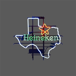 Heineken Neon-Texas Shape