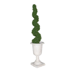 Spiral Topiary in Marble Urn