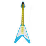 Oversized Guitar LED Neon - Blue