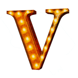 Vintage Marquee Letter - V
