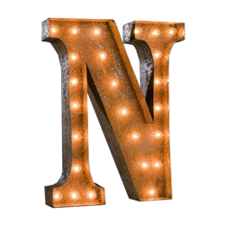 Vintage Marquee Letter - N