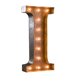 Vintage Marquee Letter - I