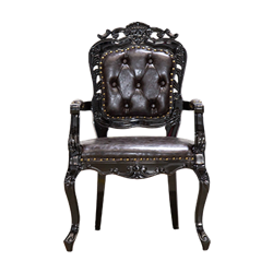 Black and Espresso Baroque Chair