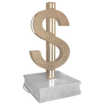 Oversized Lighted Dollar Sign