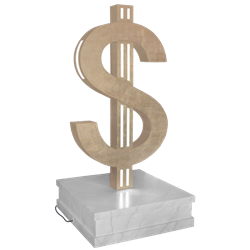 Oversized Lighted Dollar Sign