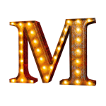 Vintage Marquee Letter - M
