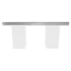 Mirrored Column Table - White