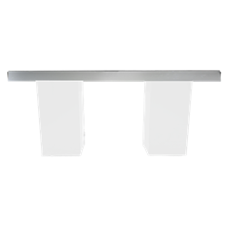 Mirrored Column Table - White