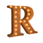 Vintage Marquee Letter - R