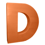 Oversized Letter D