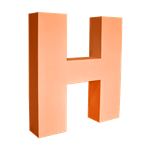 Oversized Letter H