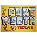 Oversized Fort Worth Postcard