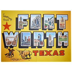 Oversized Fort Worth Postcard