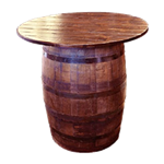 Whiskey Barrel Highboy Table