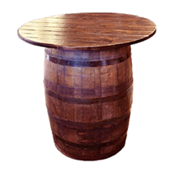 Whiskey Barrel Highboy Table