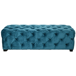 Teal Velvet Bench