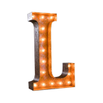 Vintage Marquee Letter - L